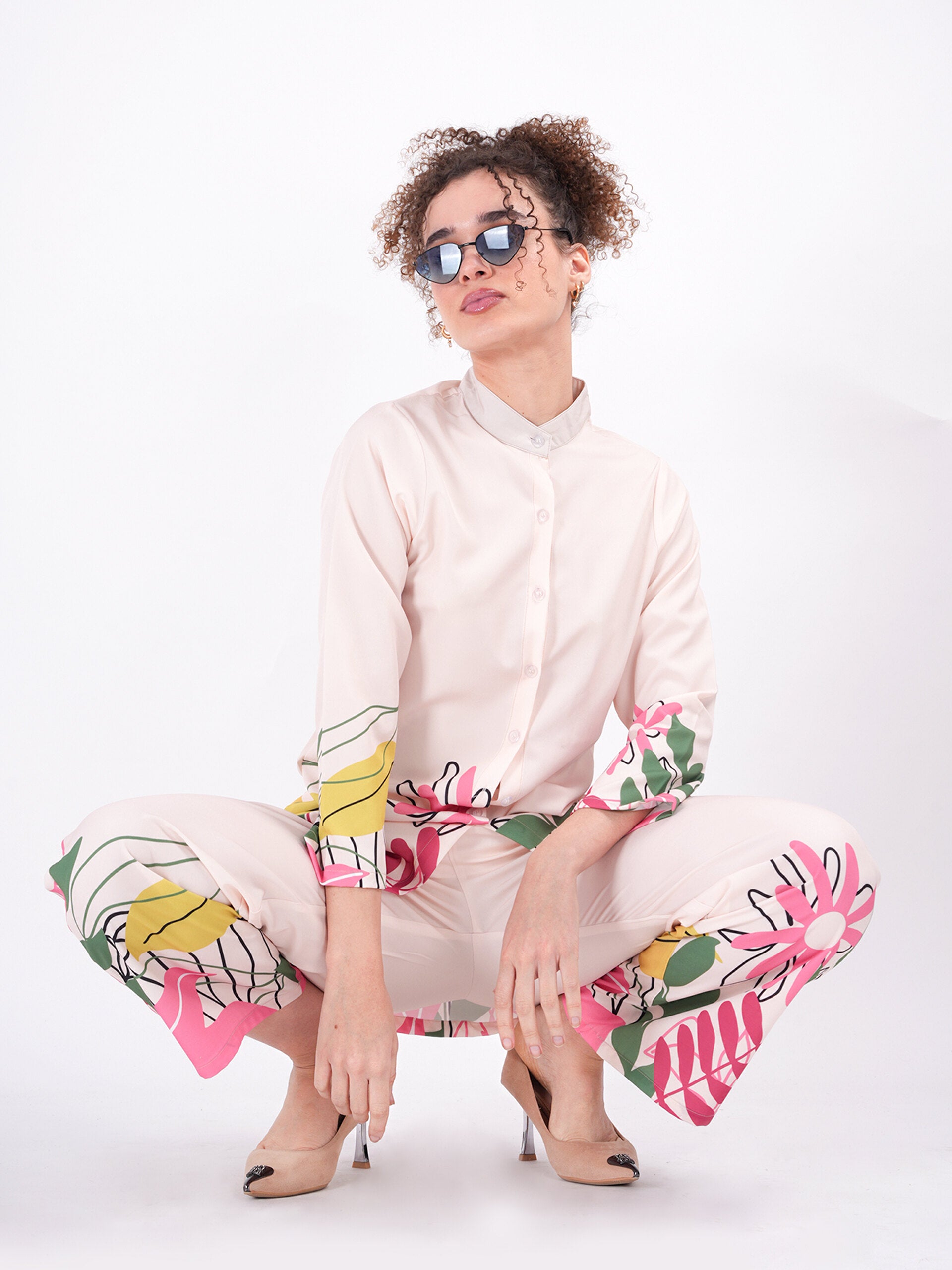 Pink Bloom Floral Cordset
