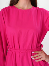 Pop Pink Full Sleeve Mini Dress