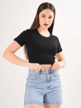 Side Cutout Black Top