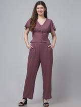 Textured Corset style Co ord Set For Womens