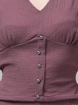 Textured Corset style Co ord Set For Womens