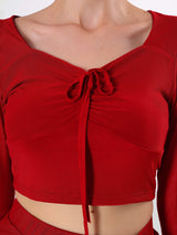 Solid Side Slit Cord Set with Drawstrings