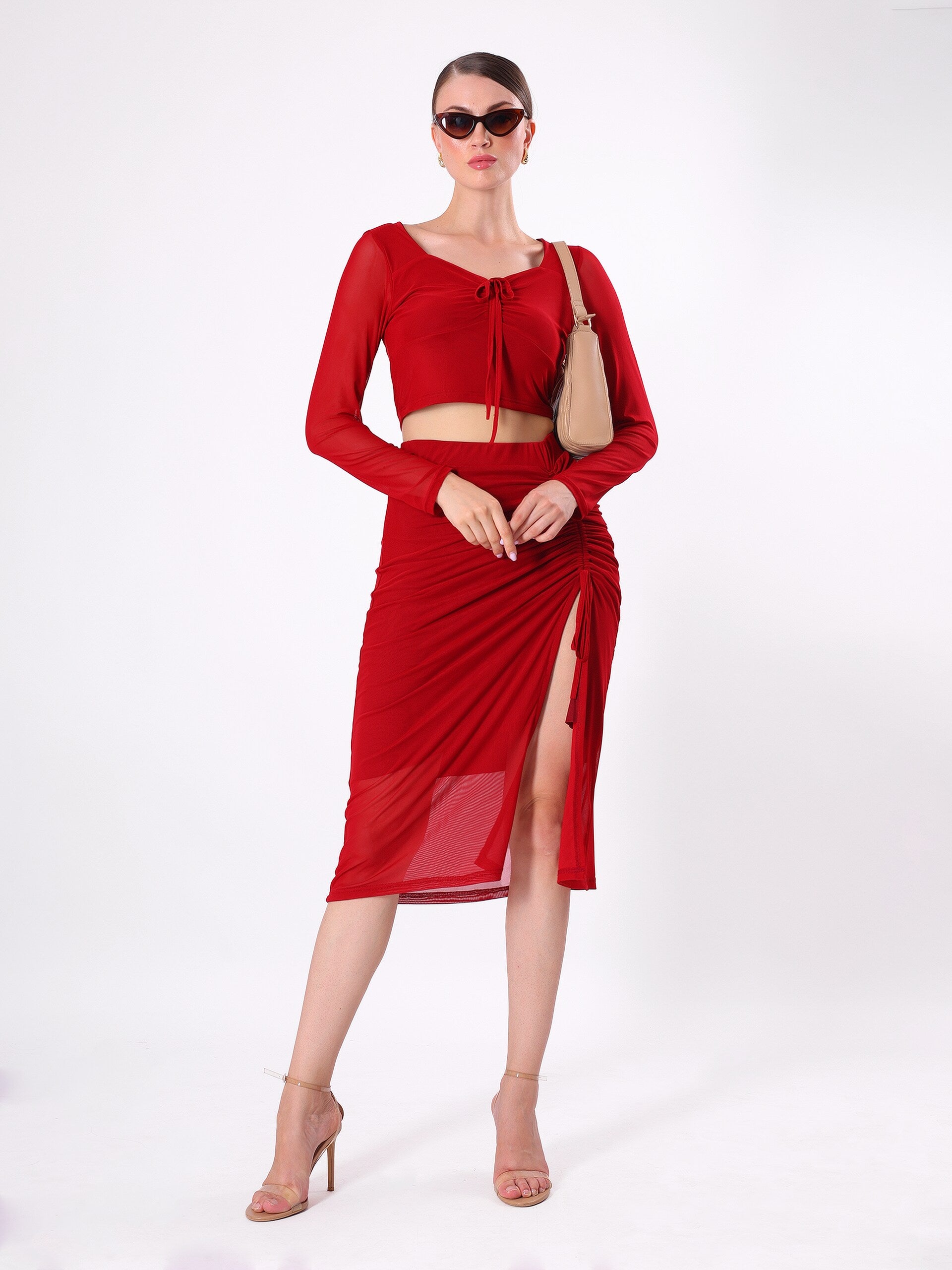 Solid Side Slit Cord Set with Drawstrings