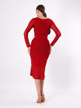 Solid Side Slit Cord Set with Drawstrings