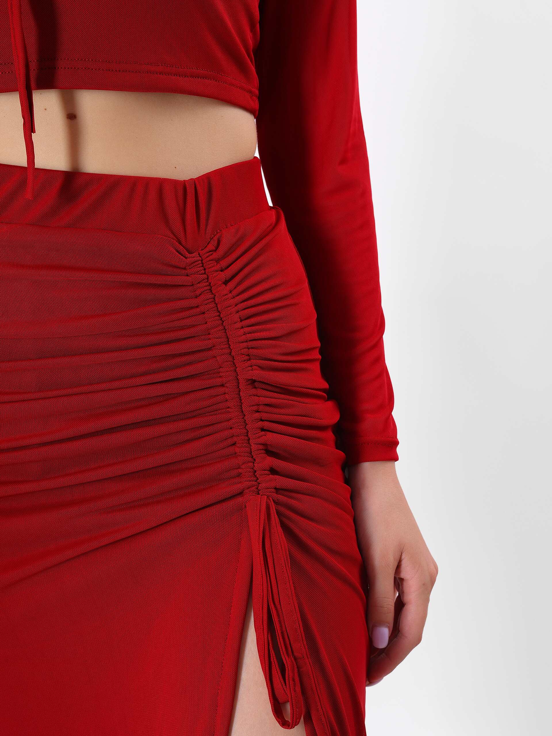 Solid Side Slit Cord Set with Drawstrings