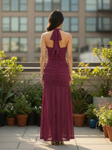 Clobug Women Maxi Maroon Dress