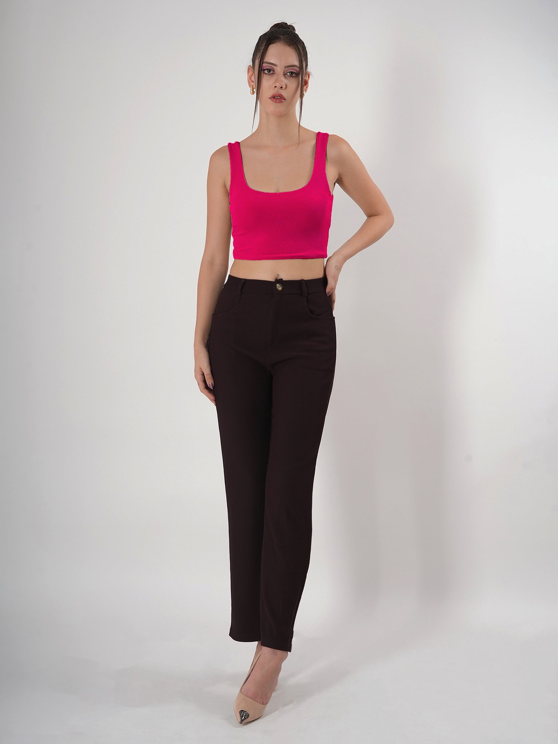 Clobug Women Cotton Blend Sleeveless Square Neck Tank Top