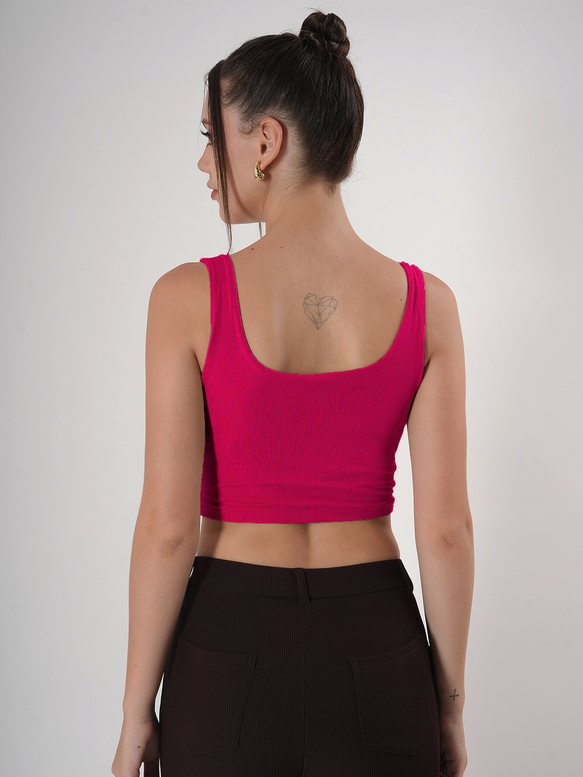 Clobug Women Cotton Blend Sleeveless Square Neck Tank Top