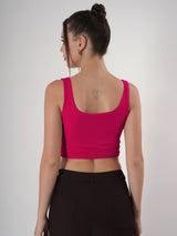 Clobug Women Cotton Blend Sleeveless Square Neck Tank Top
