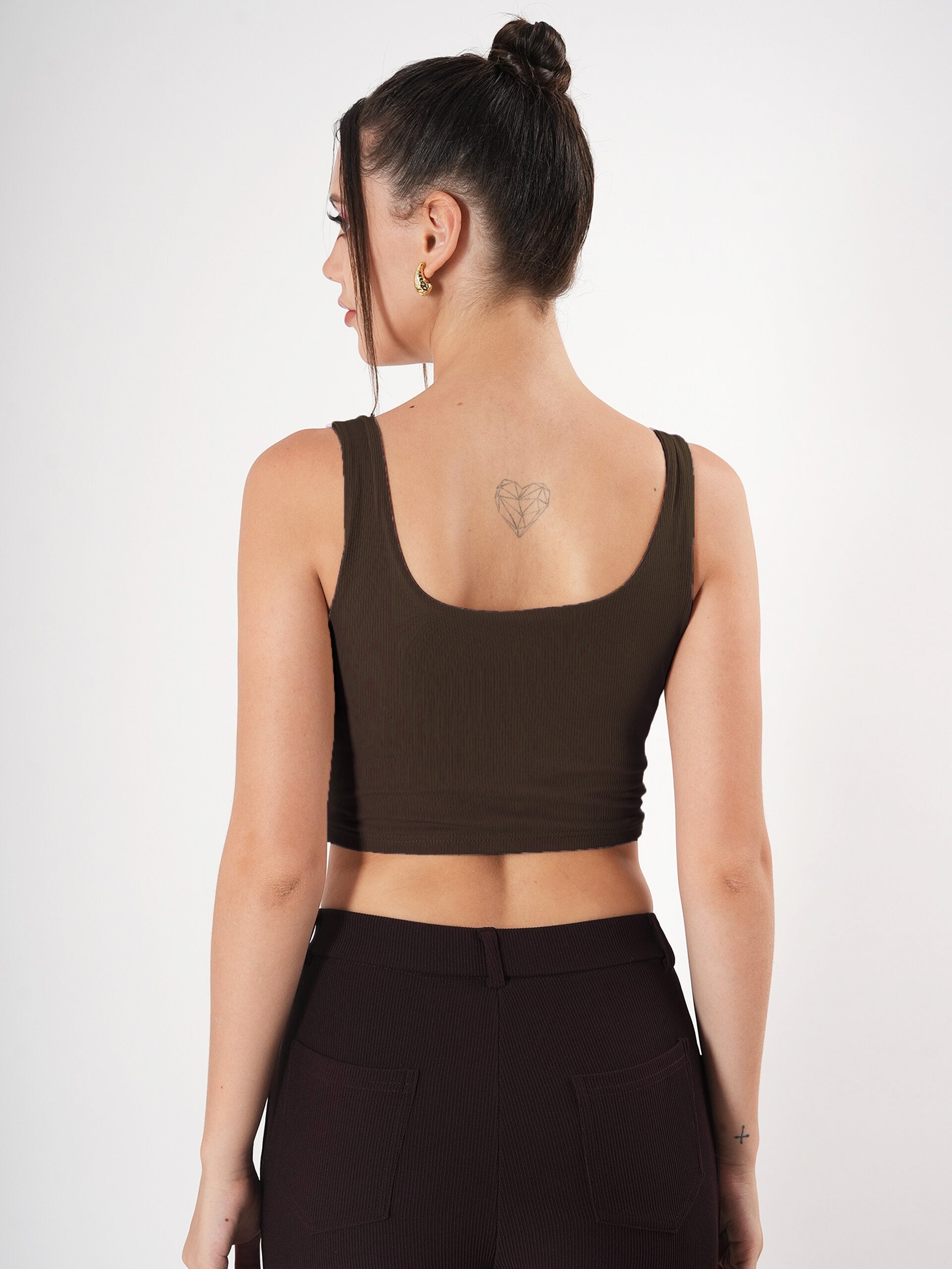 Clobug Women Cotton Blend Sleeveless Square Neck Tank Top