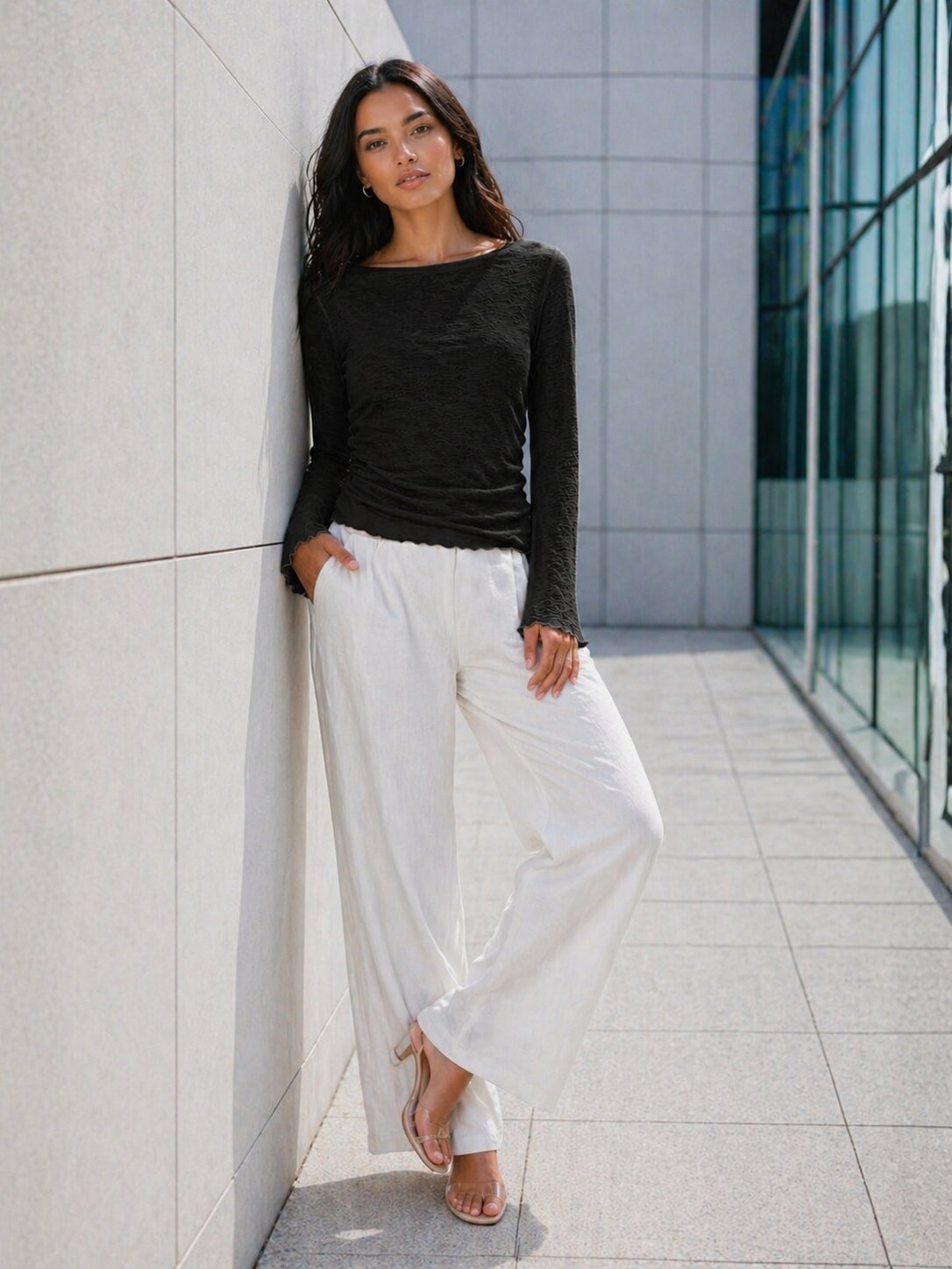 Clobug Women Full Sleeve Mesh Top