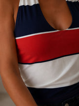 Women's Colorblock Cotton Blend Top