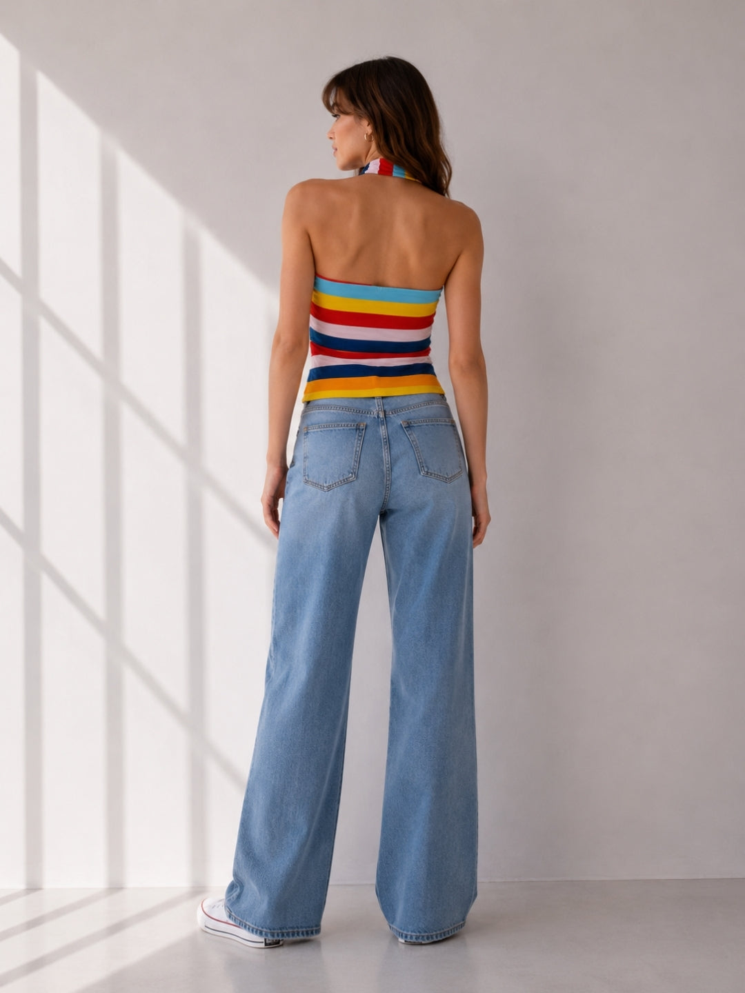 Women's Colorblock Cotton Blend Top
