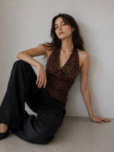 Women's Animal Print Sleeveless Top