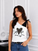 Women's Printed V-Neck Top