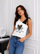 Women's Printed V-Neck Top