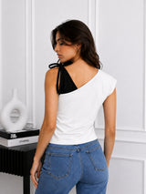 Women's Printed V-Neck Top