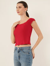 Clobug Women Cotton Blend Short Sleeve Top