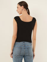 Clobug Women Cotton Blend Short Sleeve Top