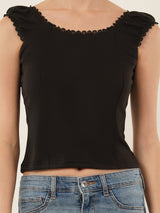 Clobug Women Cotton Blend Short Sleeve Top