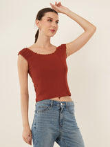 Clobug Women Cotton Blend Short Sleeve Top