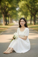 Clobug Women White Dress