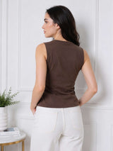 Clobug Women Sleeveless Cotton Top