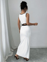 Clobug Women Black & White Dress